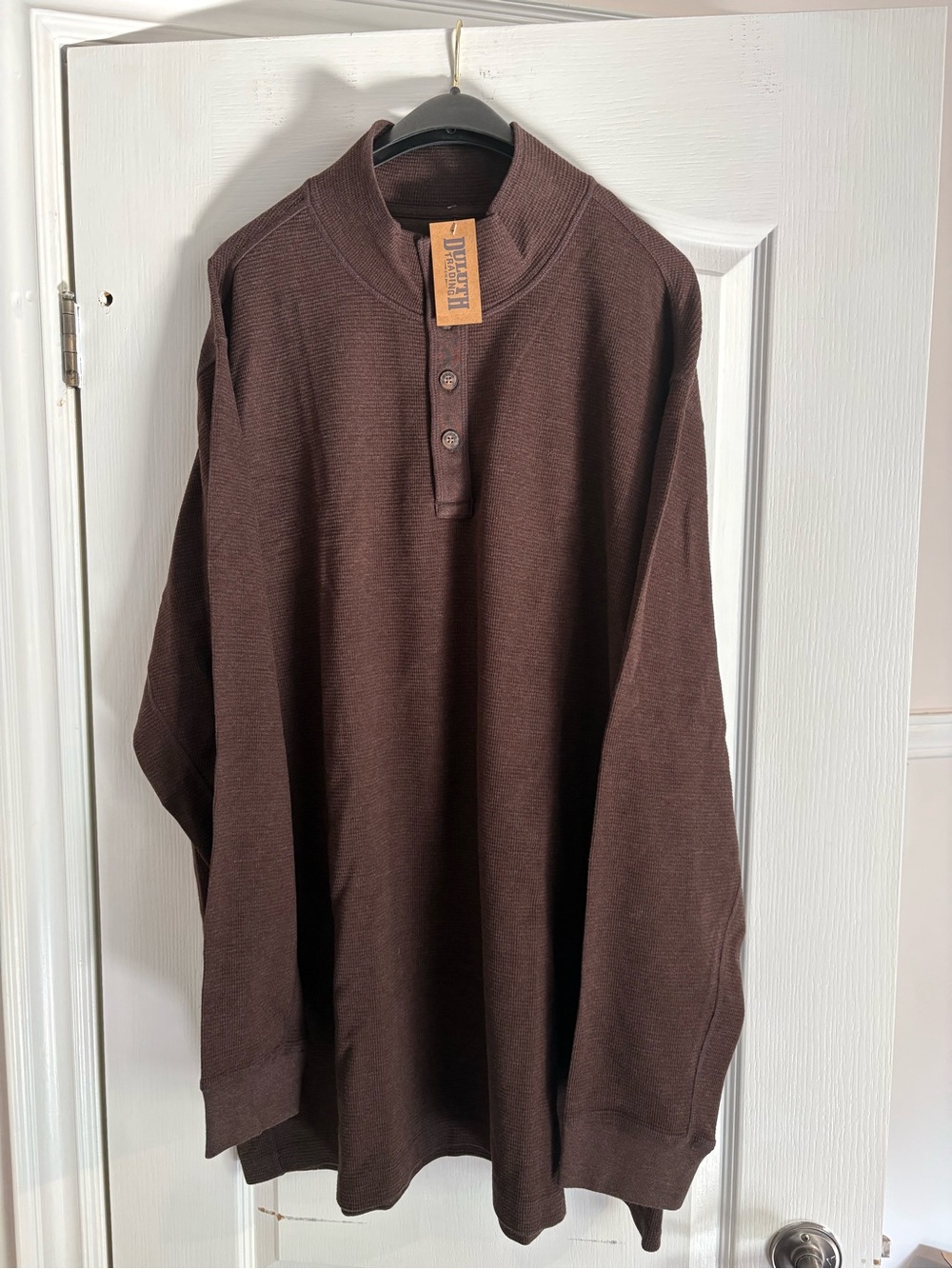 Duluth Trading Co Brown Long-Sleeve Thermal Henley Trim Fit 3XL